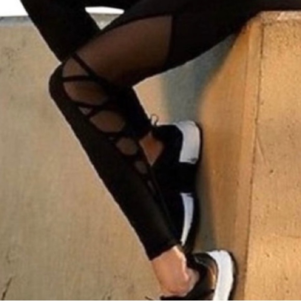 Victorias Secret Black and sheer Leggings